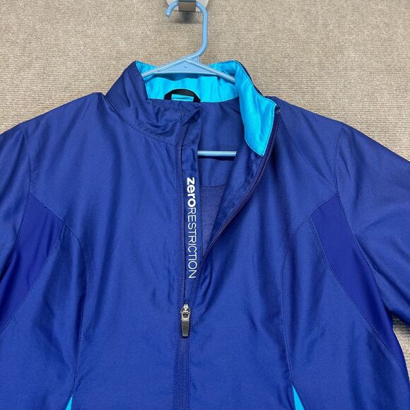Zero Restriction Tour Series Jacket Women's M Blue Full Zip Lined Windbreaker - Picture 2 of 12